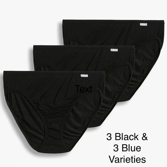 Six (6) Jockey Elance 100% Cotton Sz 6/M French Cut panties 2 packages w/ 3 = 6 - Picture 2 of 7